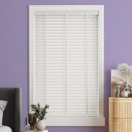 Starwood Faux Wood Dream Fine Grain Made to Measure Venetian Blind with Arctic Tapes