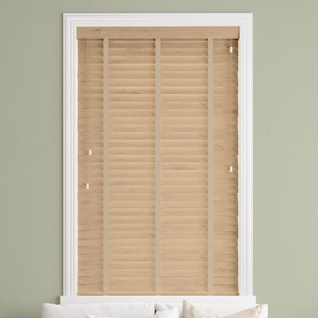 Sunwood Wood Oregon Made to Measure Venetian Blind with Hessian Tapes