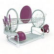 White 2 Tier Dish Drainer + Tray