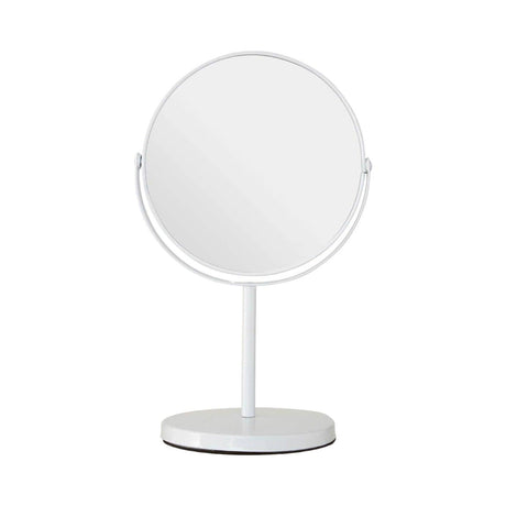 White Swivel Pedestal Mirror