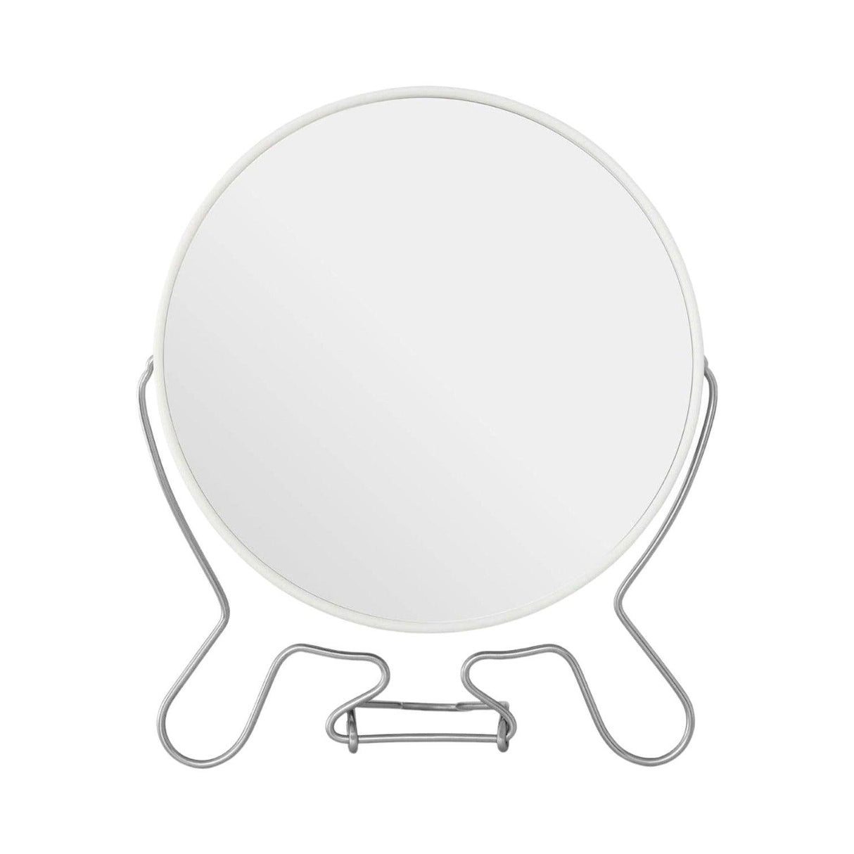 White Wire Swivel Shaving Mirror