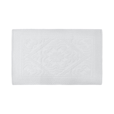 Country House Jacquard Bath Mat White Bath Mat Allure   