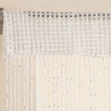 Glam String Door Curtain Panel White Door Curtain Tyrone Textiles   