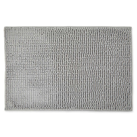 Noodle Non-Slip Chenille Bath Mat Silver Bath Mat Emma Barclay 40cm x 60cm  