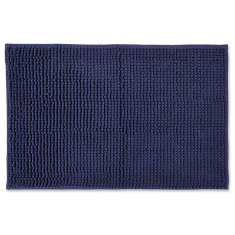 Noodle Non-Slip Chenille Bath Mat Navy Bath Mat Emma Barclay 40cm x 60cm  