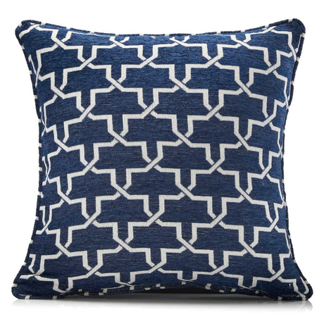 Alan Symonds Petra Chenille Blue Cushion Cover 45cm x 45cm (18"x18") Cushion Cover Alan Symonds   