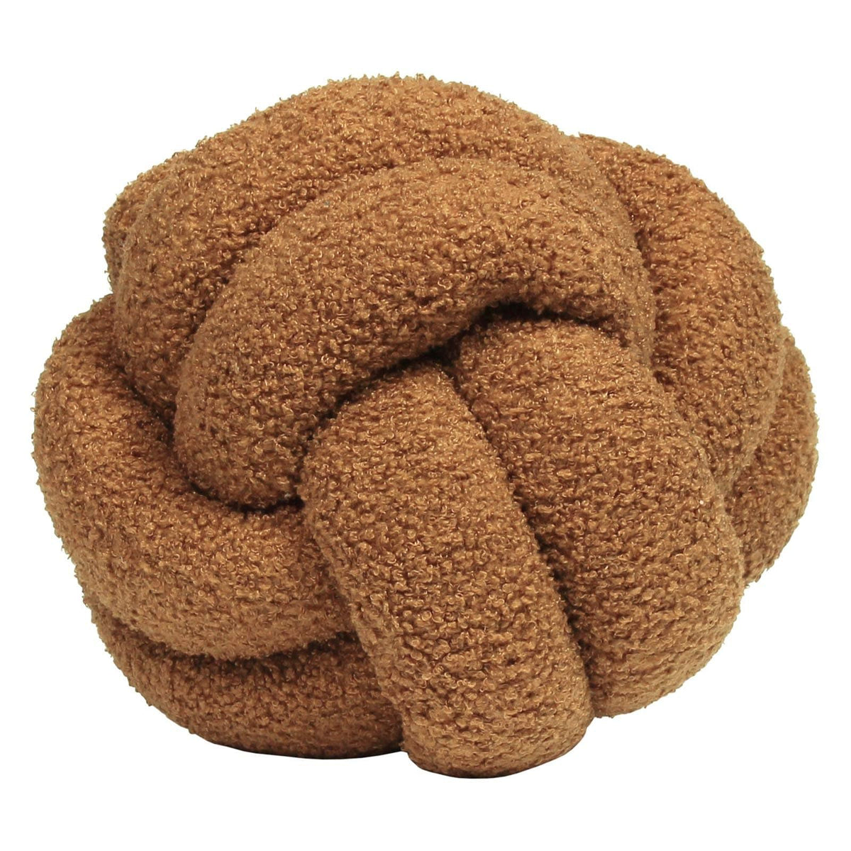 Boucle Knot Fleece Cushion Ginger Filled Cushion furn.   