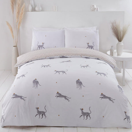 Leopard Eco Friendly Natural Duvet Cover Set Duvet Cover Rapport Single  