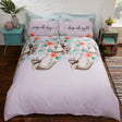 Sleepy Sloths Tropical Lilac Duvet Cover Set Duvet Cover Rapport Single  