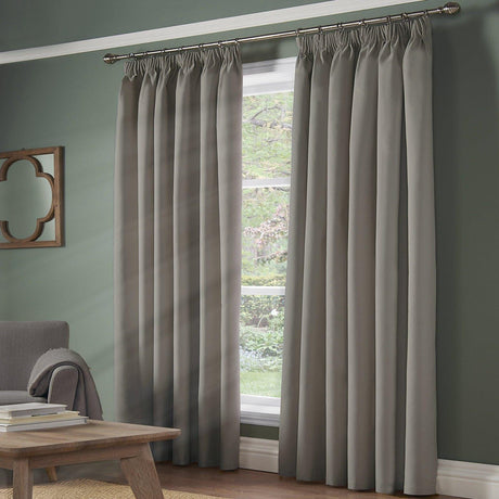 Essential 95% Blackout Tape Top Curtains Silver Tape Top Curtains Alan Symonds 46'' x 54''  