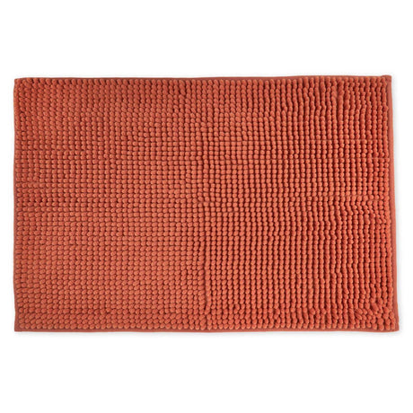 Noodle Non-Slip Chenille Bath Mat Burnt Orange Bath Mat Emma Barclay 40cm x 60cm  