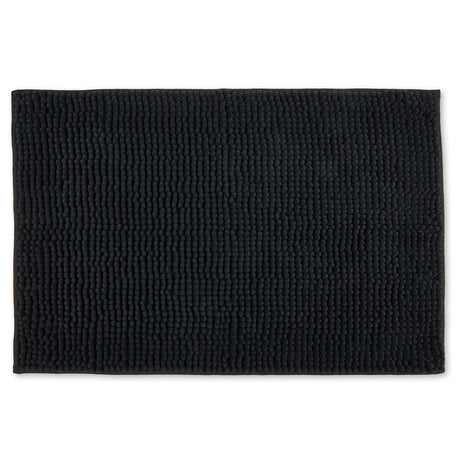 Noodle Non-Slip Chenille Bath Mat Black Bath Mat Emma Barclay 40cm x 60cm  