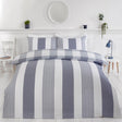 Chambray Stripe Eco Friendly Denim Duvet Cover Set Duvet Cover Rapport Single  