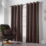 Velvet Chenille Eyelet Curtains Chocolate Eyelet Curtains Alan Symonds 56'' x 54''  