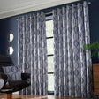 Omega Jacquard Eyelet Curtains Navy Eyelet Curtains Alan Symonds 46'' x 54''  