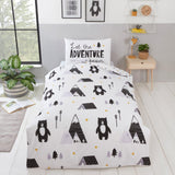 Scandi Bear Adventure Reversible Duvet Cover Set Kids Bedding Rapport Toddler  