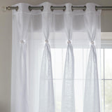 Diana Diamante Eyelet Voile Curtain Panels White Voile Curtain Alan Symonds   