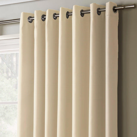 Essential Blackout Eyelet Curtains Cream Eyelet Curtains Alan Symonds   