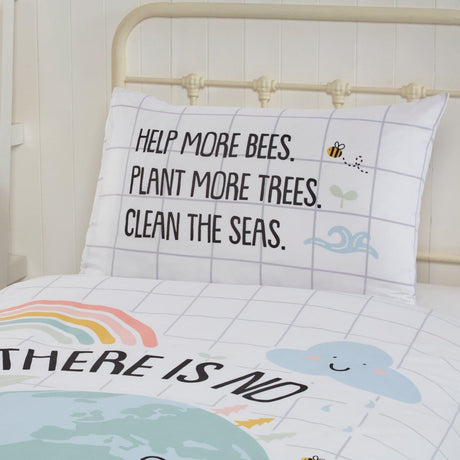 There is No Planet B Eco-Friendly Duvet Cover Set Kids Bedding Rapport   