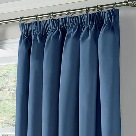 Essential 95% Blackout Tape Top Curtains Blue Tape Top Curtains Alan Symonds   