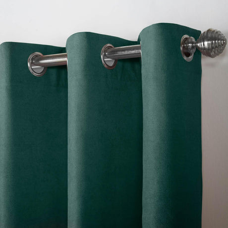 Velvet Chenille Eyelet Curtains Green Eyelet Curtains Alan Symonds   