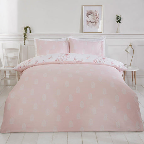 Sadie Eco Friendly Rose Duvet Cover Set Duvet Cover Rapport   