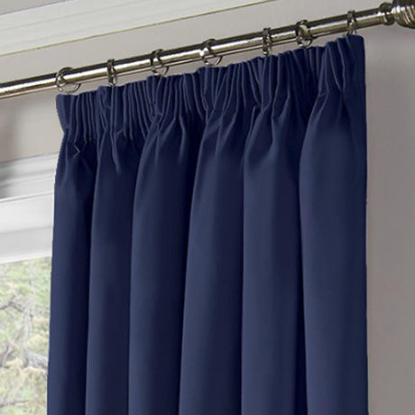 Essential 95% Blackout Tape Top Curtains Navy Tape Top Curtains Alan Symonds   