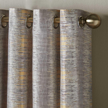 Reflections Jacquard Eyelet Curtains Ochre Eyelet Curtains Alan Symonds   