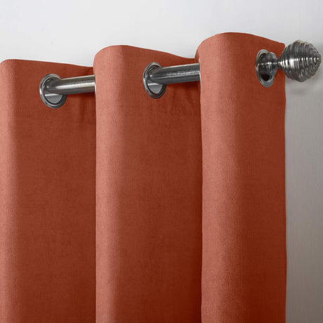 Velvet Chenille Eyelet Curtains Orange Eyelet Curtains Alan Symonds   