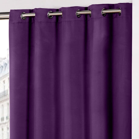 Cali Plain Thermal Blackout Eyelet Curtains Amethyst Eyelet Curtains Emma Barclay   