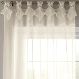 Tiara Diamante Tab Top Voile Curtain Panels Cream Voile Curtain Alan Symonds 57'' x 72''  