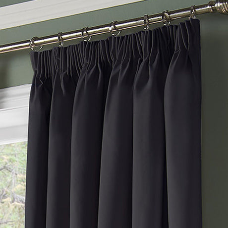 Essential 95% Blackout Tape Top Curtains Charcoal Tape Top Curtains Alan Symonds   