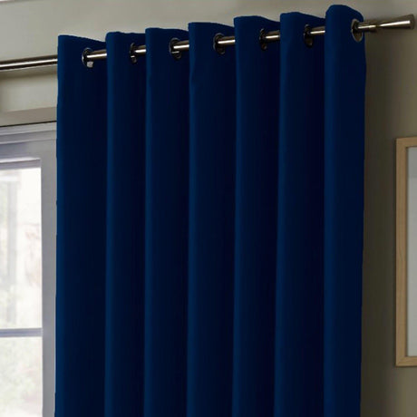 Essential Blackout Eyelet Curtains Navy Eyelet Curtains Alan Symonds   