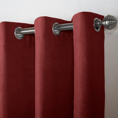 Velvet Chenille Eyelet Curtains Red Eyelet Curtains Alan Symonds   