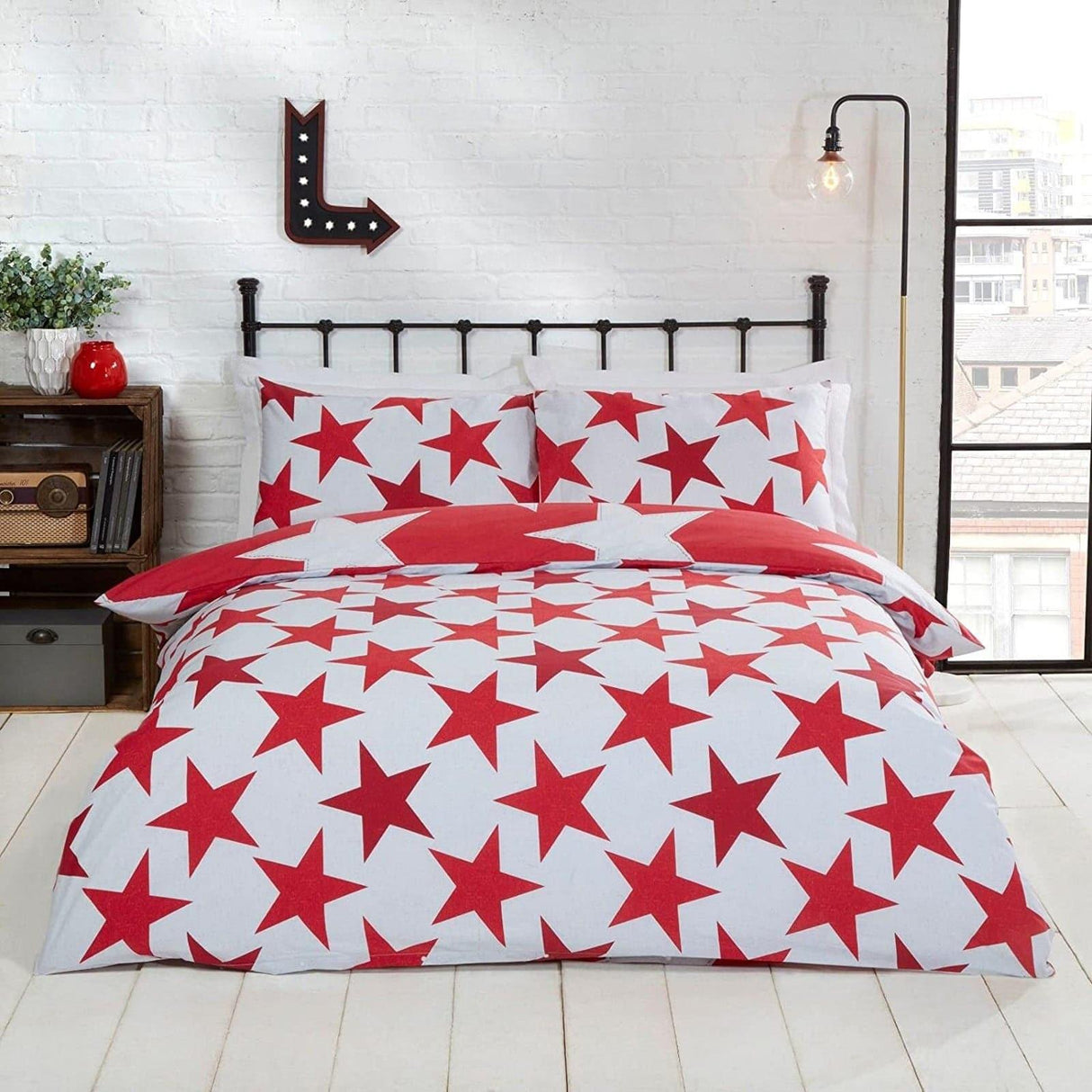 All Stars Reversible Red Duvet Cover Set Duvet Cover Rapport   