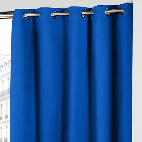 Cali Plain Thermal Blackout Eyelet Curtains Blue Eyelet Curtains Emma Barclay   