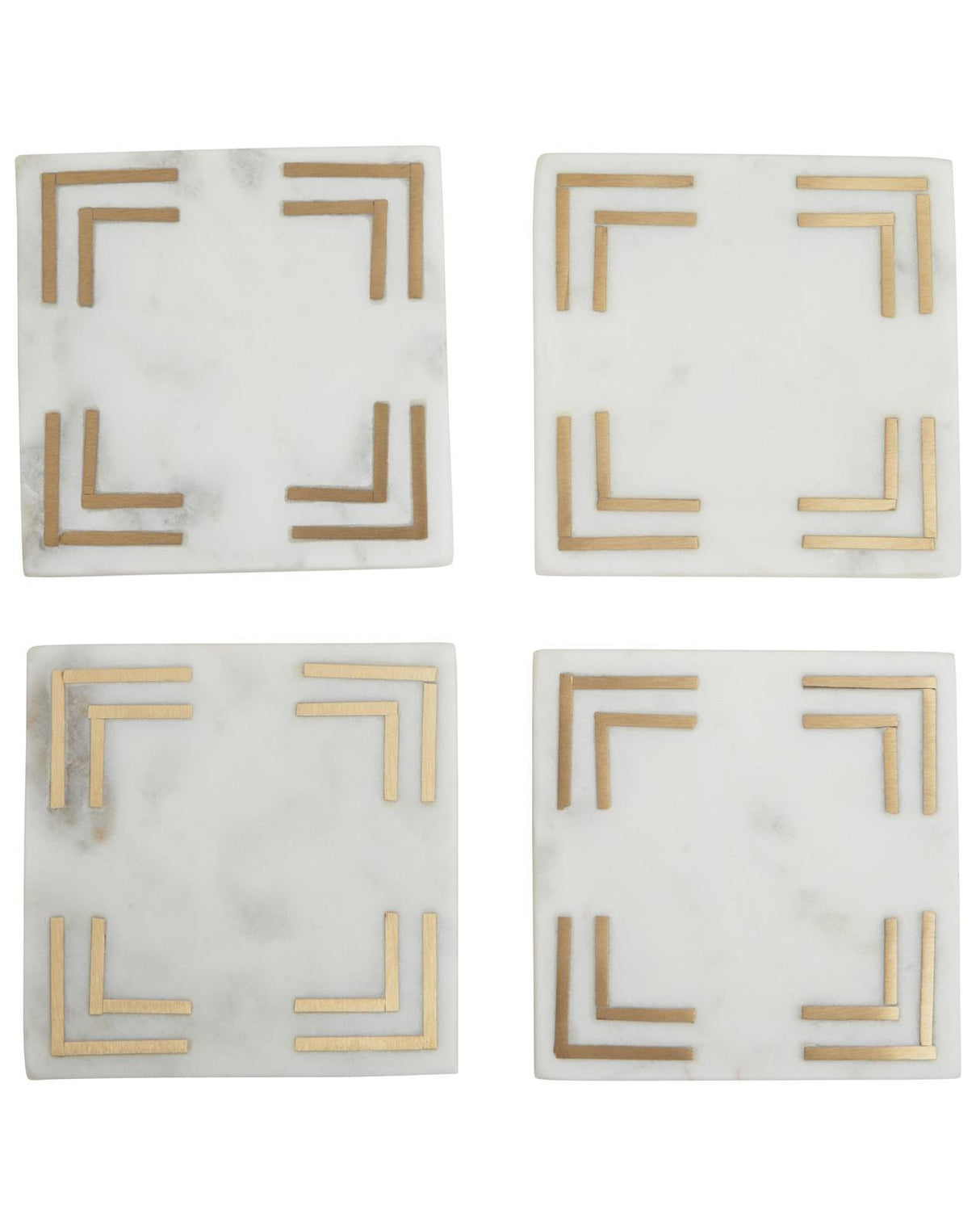 Set of 4 Lucille Square Marble Coasters