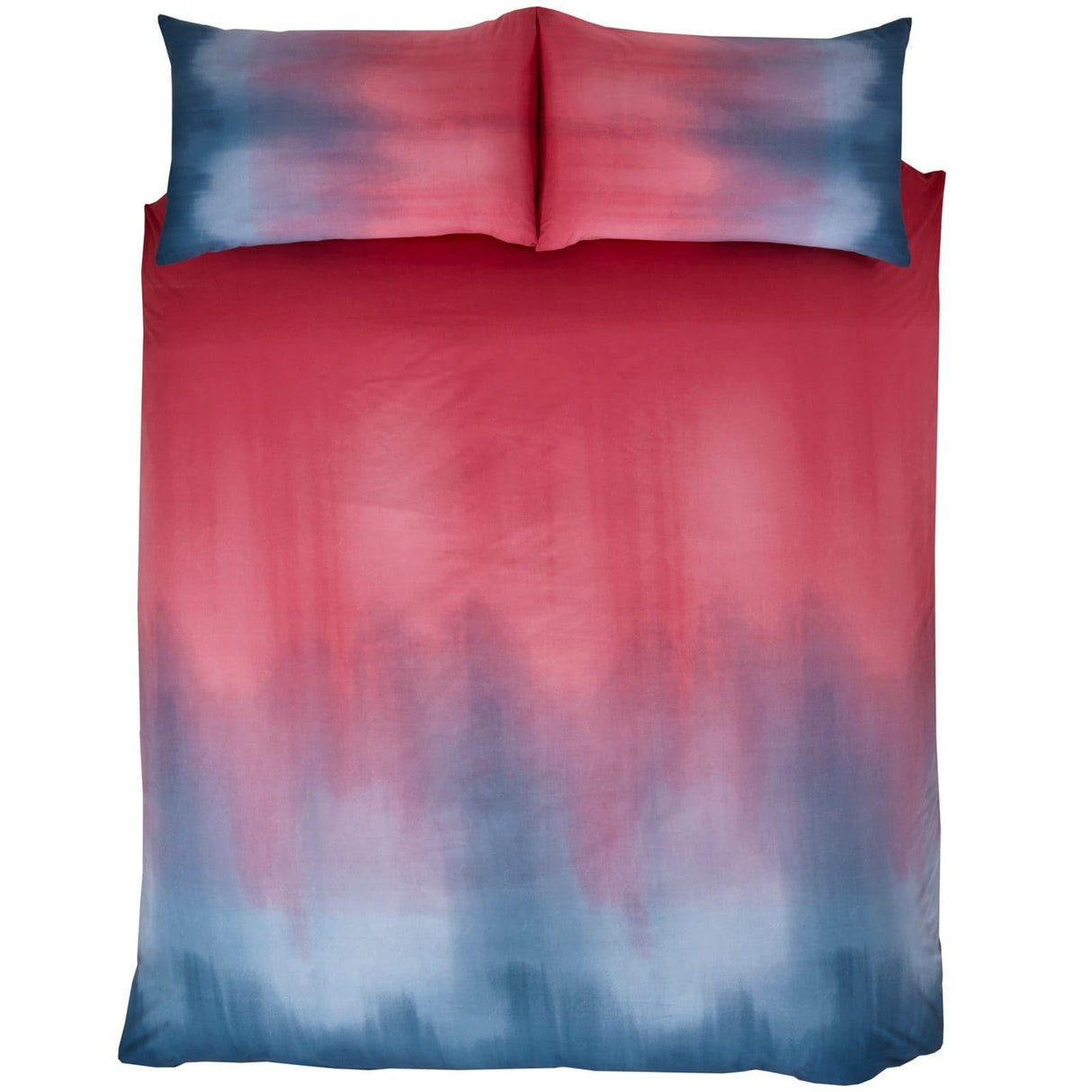 Ombre Printed Blue & Red Duvet Cover Set Duvet Cover Rapport   