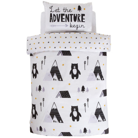 Scandi Bear Adventure Reversible Duvet Cover Set Kids Bedding Rapport   