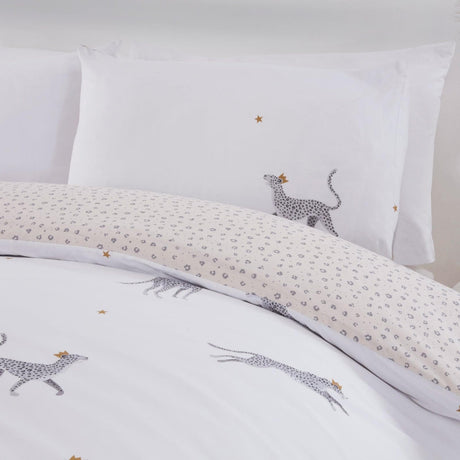 Leopard Eco Friendly Natural Duvet Cover Set Duvet Cover Rapport   