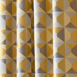 Skandi Jacquard Lined Eyelet Curtains Ochre Eyelet Curtains Alan Symonds   