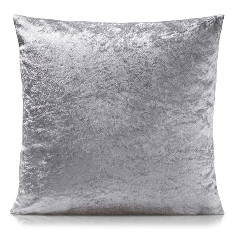 Alan Symonds Crushed Velvet Cushion Cover Silver 45cm x 45cm (18"x18") Cushion Cover Alan Symonds   