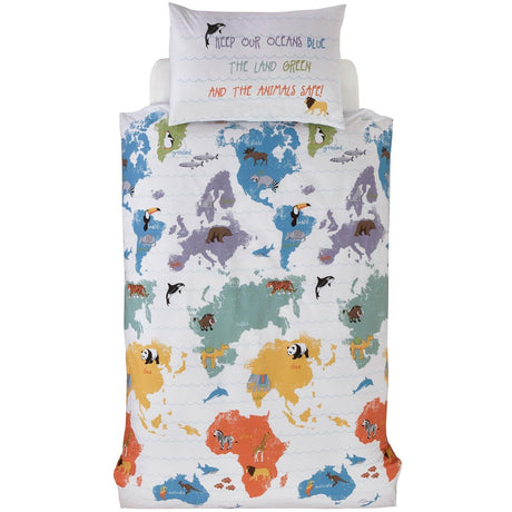 My World Animals Eco-Friendly Duvet Cover Set Kids Bedding Rapport   