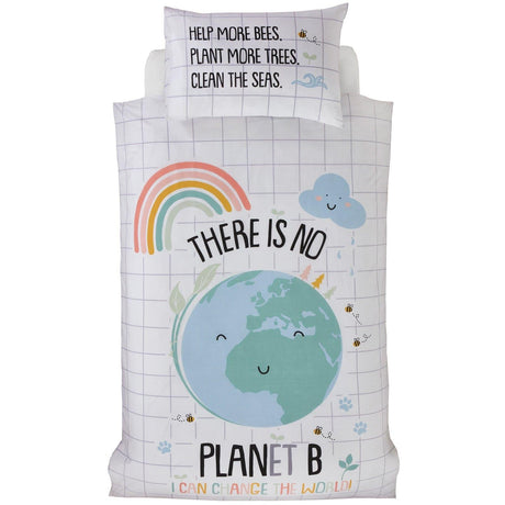 There is No Planet B Eco-Friendly Duvet Cover Set Kids Bedding Rapport   