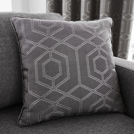 Curtina Camberwell Graphite Cushion Cover 43cm x 43cm (17"x17") Cushion Cover Curtina   