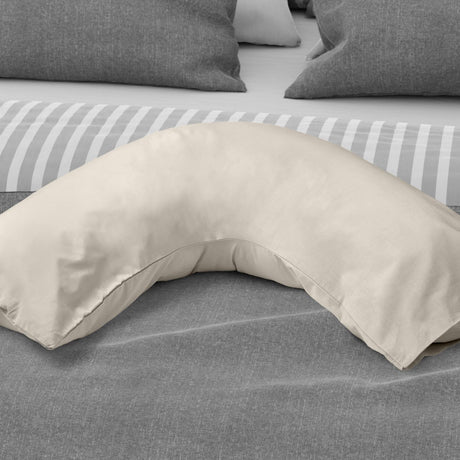 Percale 180 Thread Count Ivory V-Shape Pillowcase