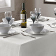 Select Plain Linen Look White Tablecloths & Runners Tablecloths & Runners Alan Symonds 90cm Round  