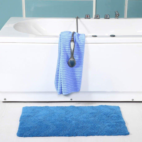 Chevron Cotton Bath Mat Blue Bath Mat Ideal   