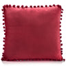 Alan Symonds Poms Cushion Cover Burgundy 43cm x 43cm (17"x17") Cushion Cover Alan Symonds   