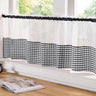 Gingham Café Panel Black Kitchen Curtains Alan Symonds 59" x 18"  